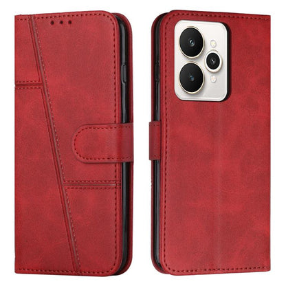 Stitching Calf Texture Buckle Leather Phone Case, For Realme 16T 5G, For Realme P4 Power 5G, For Realme 16 5G, For Realme 16 Pro+ 5G, For Realme 16 Pro 5G, For Realme C85 5G / 15x 5G India, For Realme C85 Pro 4G, For Realme 15T 5G                      ...