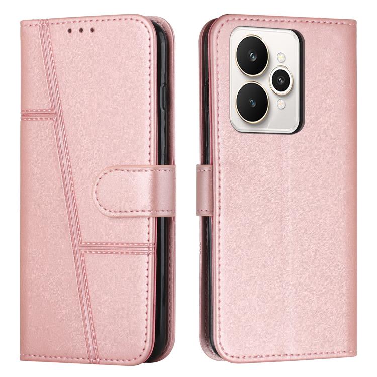 Stitching Calf Texture Buckle Leather Phone Case, For Realme 16T 5G, For Realme P4 Power 5G, For Realme 16 5G, For Realme 16 Pro+ 5G, For Realme 16 Pro 5G, For Realme C85 5G / 15x 5G India, For Realme C85 Pro 4G, For Realme 15T 5G                      ...