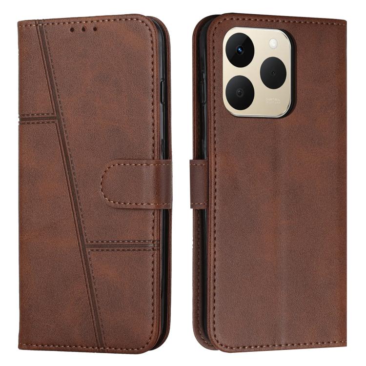 Stitching Calf Texture Buckle Leather Phone Case, For Realme 16T 5G, For Realme P4 Power 5G, For Realme 16 5G, For Realme 16 Pro+ 5G, For Realme 16 Pro 5G, For Realme C85 5G / 15x 5G India, For Realme C85 Pro 4G, For Realme 15T 5G                      ...