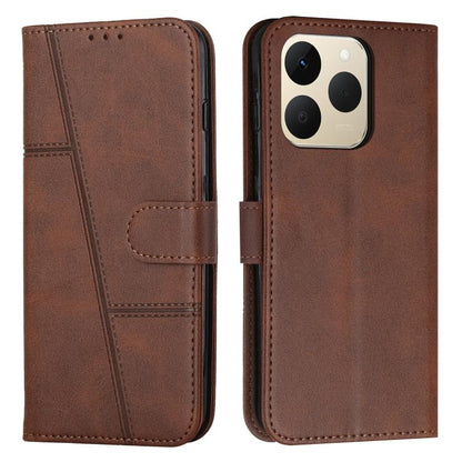 Stitching Calf Texture Buckle Leather Phone Case, For Realme 16T 5G, For Realme P4 Power 5G, For Realme 16 5G, For Realme 16 Pro+ 5G, For Realme 16 Pro 5G, For Realme C85 5G / 15x 5G India, For Realme C85 Pro 4G, For Realme 15T 5G                      ...