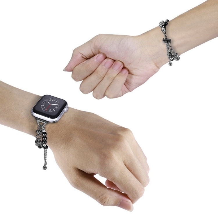 Pearl Bracelet Metal Watch Band, For Apple Watch SE 2023 44mm, For Apple Watch Ultra 49mm, For Apple Watch SE 2023 40mm, For Apple Watch 8 41mm, For Apple Watch Ultra 2 49mm, For Apple Watch 8 45mm, For Apple Watch SE 2022 40mm�������������������������...