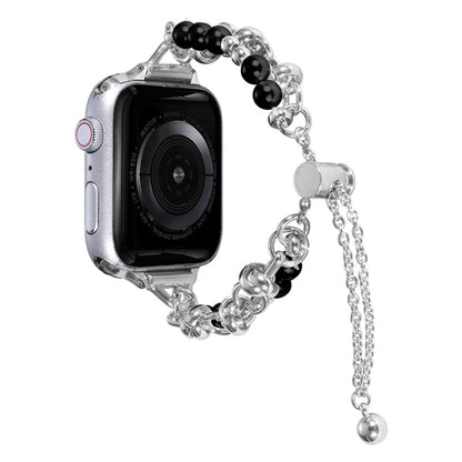 Pearl Bracelet Metal Watch Band, For Apple Watch SE 2023 44mm, For Apple Watch Ultra 49mm, For Apple Watch SE 2023 40mm, For Apple Watch 8 41mm, For Apple Watch Ultra 2 49mm, For Apple Watch 8 45mm, For Apple Watch SE 2022 40mm�������������������������...