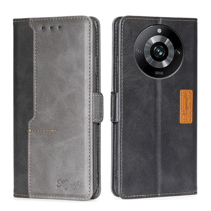 Contrast Color Side Buckle Leather Phone Case, For Realme 11 Pro / 11 Pro+ 5G, For Realme C65 4G