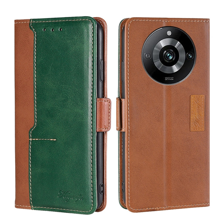 Contrast Color Side Buckle Leather Phone Case, For Realme 11 Pro / 11 Pro+ 5G, For Realme C65 4G