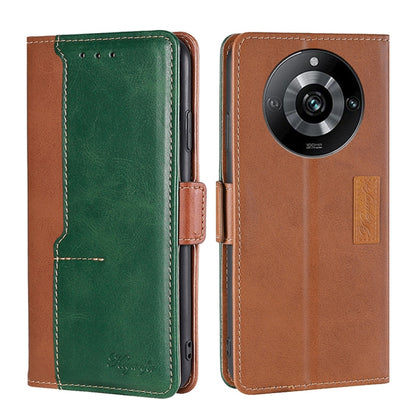 Contrast Color Side Buckle Leather Phone Case, For Realme 11 Pro / 11 Pro+ 5G, For Realme C65 4G