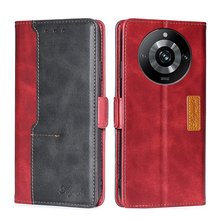 Contrast Color Side Buckle Leather Phone Case, For Realme 11 Pro / 11 Pro+ 5G, For Realme C65 4G