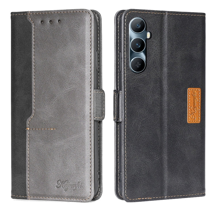 Contrast Color Side Buckle Leather Phone Case, For Realme 11 Pro / 11 Pro+ 5G, For Realme C65 4G