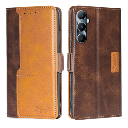Contrast Color Side Buckle Leather Phone Case, For Realme 11 Pro / 11 Pro+ 5G, For Realme C65 4G