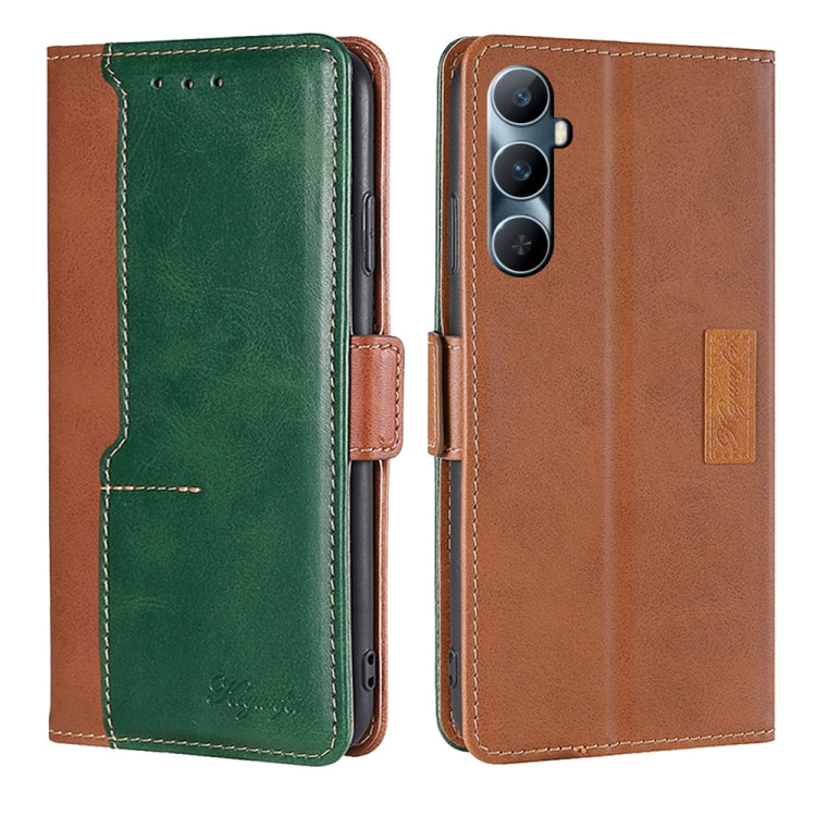 Contrast Color Side Buckle Leather Phone Case, For Realme 11 Pro / 11 Pro+ 5G, For Realme C65 4G