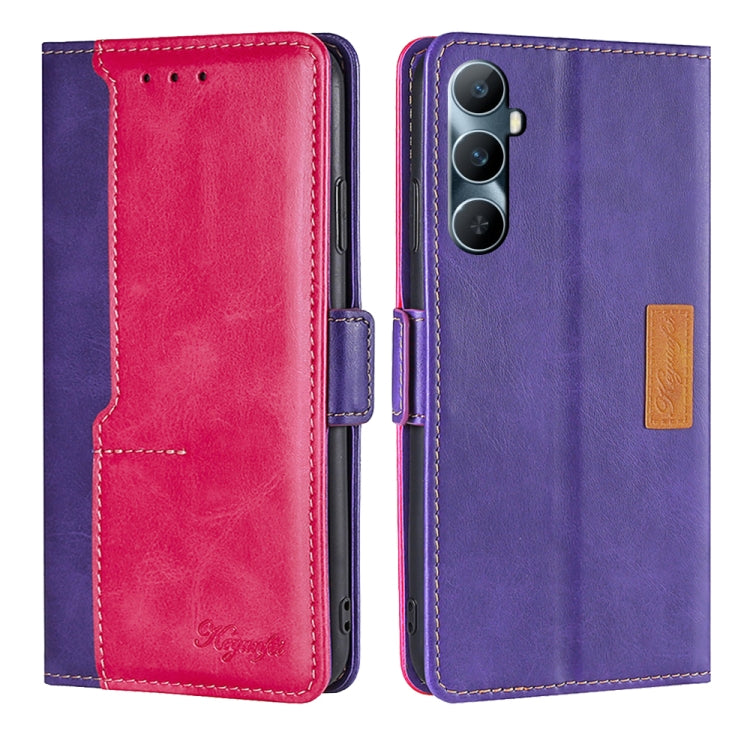Contrast Color Side Buckle Leather Phone Case, For Realme 11 Pro / 11 Pro+ 5G, For Realme C65 4G