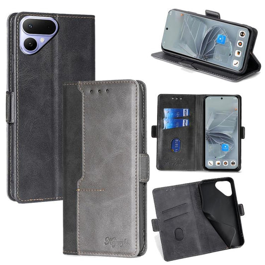 Contrast Color Side Buckle Leather Phone Case, For Tecno Pova Curve 2 5G, For Tecno Camon 50 Pro 4G, For Tecno Camon 50 4G, For Tecno Pova 7 Pro, For Tecno Pova 7 5G, For Tecno Spark 40 Pro+ 4G, For Tecno Spark 40 Pro 4G, For Tecno Camon 40 Premier 5G