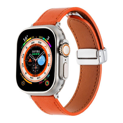 Magnetic Buckle Skin Feel Leather Watch Band, For Apple Watch SE 2023 44mm, For Apple Watch Ultra 49mm, For Apple Watch SE 2023 40mm, For Apple Watch SE 2022 40mm, For Apple Watch SE 2022 44mm, For Apple Watch Serie 9 41mm, For Apple Watch Serie 8 41mm...