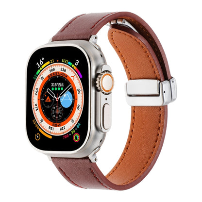 Magnetic Buckle Skin Feel Leather Watch Band, For Apple Watch SE 2023 44mm, For Apple Watch Ultra 49mm, For Apple Watch SE 2023 40mm, For Apple Watch SE 2022 40mm, For Apple Watch SE 2022 44mm, For Apple Watch Serie 9 41mm, For Apple Watch Serie 8 41mm...