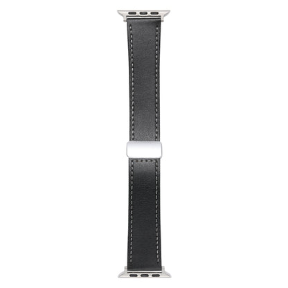 Magnetic Buckle Skin Feel Leather Watch Band, For Apple Watch Serie 6 40mm, For Apple Watch Serie 6 44mm, For Apple Watch Serie 5 44mm, For Apple Watch Serie 5 40mm, For Apple Watch Serie 4 44mm, For Apple Watch 42mm, For Apple Watch Serie 4 40mm������...
