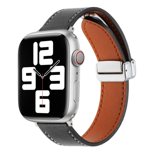 Magnetic Buckle Skin Feel Leather Watch Band, For Apple Watch SE 2023 44mm, For Apple Watch Ultra 49mm, For Apple Watch SE 2023 40mm, For Apple Watch SE 2022 40mm, For Apple Watch SE 2022 44mm, For Apple Watch Serie 9 41mm, For Apple Watch Serie 8 41mm...