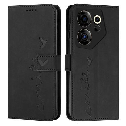 Skin Feel Heart Pattern Leather Phone Case, For Tecno Pova Neo 3, For Tecno Camon 20 Premier, For Tecno Camon 20 Pro 5G, For Tecno Pova 5 4G, For Tecno Camon 20/Camon 20 Pro 4G