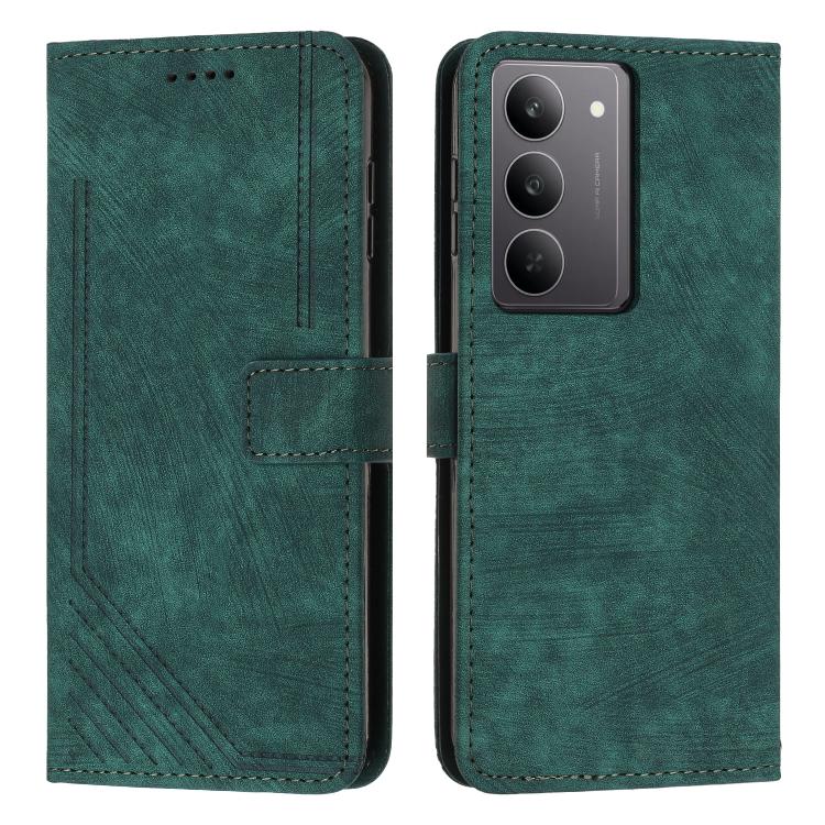 Skin Feel Stripe Pattern Leather Phone Case with Lanyard, For Realme 16T 5G, For Realme P4 Power 5G, For Realme 16 5G, For Realme 16 Pro+ 5G, For Realme 16 Pro 5G, For Realme C85 5G / 15x 5G India, For Realme C85 Pro 4G, For Realme 15T 5G              ...