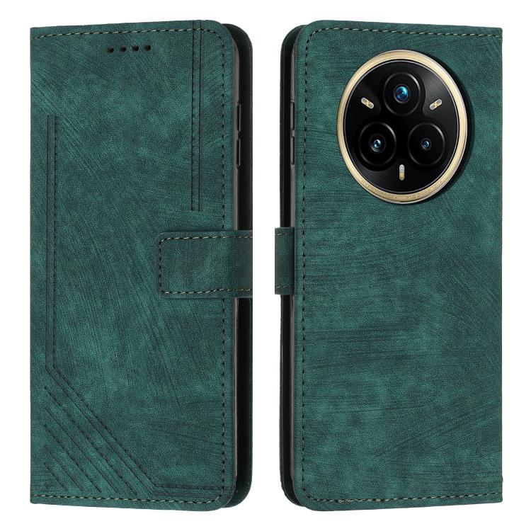 Skin Feel Stripe Pattern Leather Phone Case with Lanyard, For Realme 16T 5G, For Realme P4 Power 5G, For Realme 16 5G, For Realme 16 Pro+ 5G, For Realme 16 Pro 5G, For Realme C85 5G / 15x 5G India, For Realme C85 Pro 4G, For Realme 15T 5G              ...