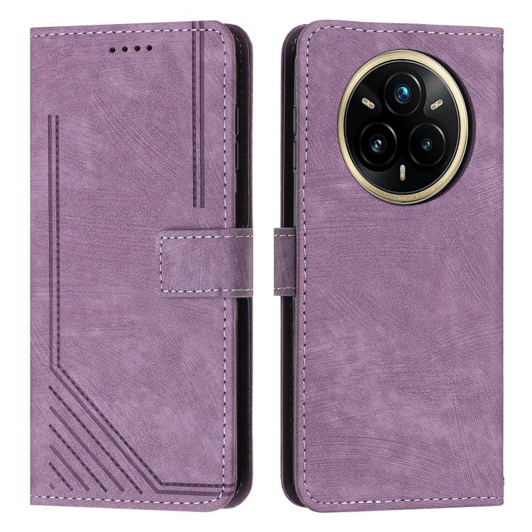 Skin Feel Stripe Pattern Leather Phone Case with Lanyard, For Realme 16T 5G, For Realme P4 Power 5G, For Realme 16 5G, For Realme 16 Pro+ 5G, For Realme 16 Pro 5G, For Realme C85 5G / 15x 5G India, For Realme C85 Pro 4G, For Realme 15T 5G              ...