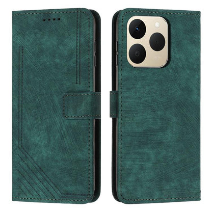 Skin Feel Stripe Pattern Leather Phone Case with Lanyard, For Realme 16T 5G, For Realme P4 Power 5G, For Realme 16 5G, For Realme 16 Pro+ 5G, For Realme 16 Pro 5G, For Realme C85 5G / 15x 5G India, For Realme C85 Pro 4G, For Realme 15T 5G              ...