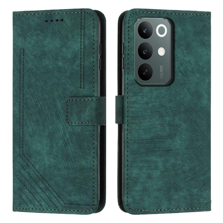 Skin Feel Stripe Pattern Leather Phone Case with Lanyard, For Realme 16T 5G, For Realme P4 Power 5G, For Realme 16 5G, For Realme 16 Pro+ 5G, For Realme 16 Pro 5G, For Realme C85 5G / 15x 5G India, For Realme C85 Pro 4G, For Realme 15T 5G              ...