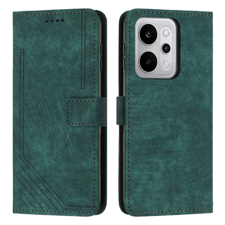 Skin Feel Stripe Pattern Leather Phone Case with Lanyard, For Realme 16T 5G, For Realme P4 Power 5G, For Realme 16 5G, For Realme 16 Pro+ 5G, For Realme 16 Pro 5G, For Realme C85 5G / 15x 5G India, For Realme C85 Pro 4G, For Realme 15T 5G              ...