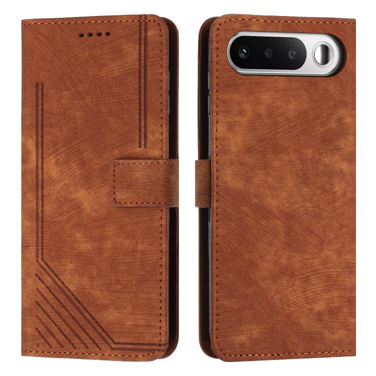Skin Feel Stripe Pattern Leather Phone Case with Lanyard, For Realme 16T 5G, For Realme P4 Power 5G, For Realme 16 5G, For Realme 16 Pro+ 5G, For Realme 16 Pro 5G, For Realme C85 5G / 15x 5G India, For Realme C85 Pro 4G, For Realme 15T 5G              ...