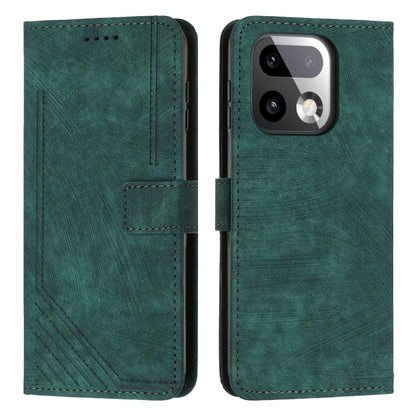 Skin Feel Stripe Pattern Leather Phone Case with Lanyard, For Realme 16T 5G, For Realme P4 Power 5G, For Realme 16 5G, For Realme 16 Pro+ 5G, For Realme 16 Pro 5G, For Realme C85 5G / 15x 5G India, For Realme C85 Pro 4G, For Realme 15T 5G              ...