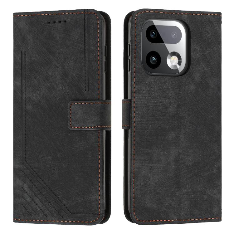 Skin Feel Stripe Pattern Leather Phone Case with Lanyard, For Realme 16T 5G, For Realme P4 Power 5G, For Realme 16 5G, For Realme 16 Pro+ 5G, For Realme 16 Pro 5G, For Realme C85 5G / 15x 5G India, For Realme C85 Pro 4G, For Realme 15T 5G              ...
