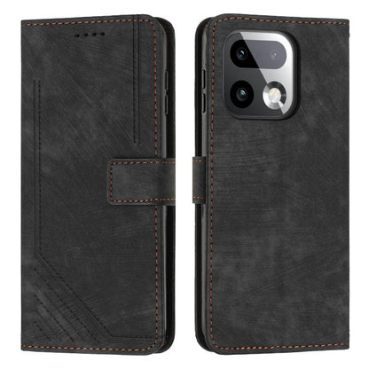 Skin Feel Stripe Pattern Leather Phone Case with Lanyard, For Realme 16T 5G, For Realme P4 Power 5G, For Realme 16 5G, For Realme 16 Pro+ 5G, For Realme 16 Pro 5G, For Realme C85 5G / 15x 5G India, For Realme C85 Pro 4G, For Realme 15T 5G              ...