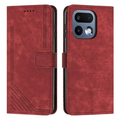 Skin Feel Stripe Pattern Leather Phone Case with Lanyard, For Realme 16T 5G, For Realme P4 Power 5G, For Realme 16 5G, For Realme 16 Pro+ 5G, For Realme 16 Pro 5G, For Realme C85 5G / 15x 5G India, For Realme C85 Pro 4G, For Realme 15T 5G              ...