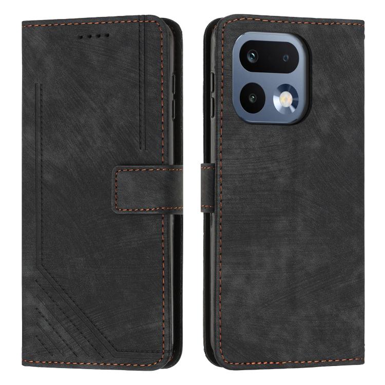 Skin Feel Stripe Pattern Leather Phone Case with Lanyard, For Realme 16T 5G, For Realme P4 Power 5G, For Realme 16 5G, For Realme 16 Pro+ 5G, For Realme 16 Pro 5G, For Realme C85 5G / 15x 5G India, For Realme C85 Pro 4G, For Realme 15T 5G              ...