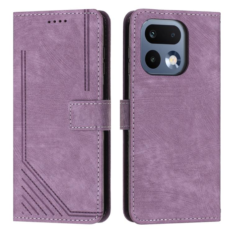 Skin Feel Stripe Pattern Leather Phone Case with Lanyard, For Realme 16T 5G, For Realme P4 Power 5G, For Realme 16 5G, For Realme 16 Pro+ 5G, For Realme 16 Pro 5G, For Realme C85 5G / 15x 5G India, For Realme C85 Pro 4G, For Realme 15T 5G              ...