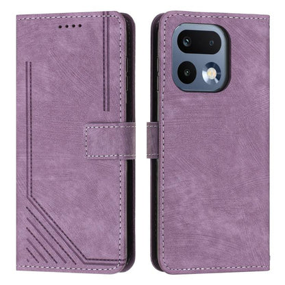 Skin Feel Stripe Pattern Leather Phone Case with Lanyard, For Realme 16T 5G, For Realme P4 Power 5G, For Realme 16 5G, For Realme 16 Pro+ 5G, For Realme 16 Pro 5G, For Realme C85 5G / 15x 5G India, For Realme C85 Pro 4G, For Realme 15T 5G              ...