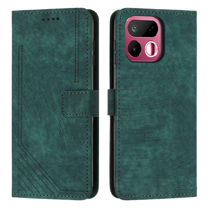 Skin Feel Stripe Pattern Leather Phone Case with Lanyard, For Realme 16T 5G, For Realme P4 Power 5G, For Realme 16 5G, For Realme 16 Pro+ 5G, For Realme 16 Pro 5G, For Realme C85 5G / 15x 5G India, For Realme C85 Pro 4G, For Realme 15T 5G              ...