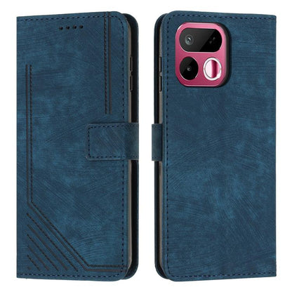 Skin Feel Stripe Pattern Leather Phone Case with Lanyard, For Realme 16T 5G, For Realme P4 Power 5G, For Realme 16 5G, For Realme 16 Pro+ 5G, For Realme 16 Pro 5G, For Realme C85 5G / 15x 5G India, For Realme C85 Pro 4G, For Realme 15T 5G              ...
