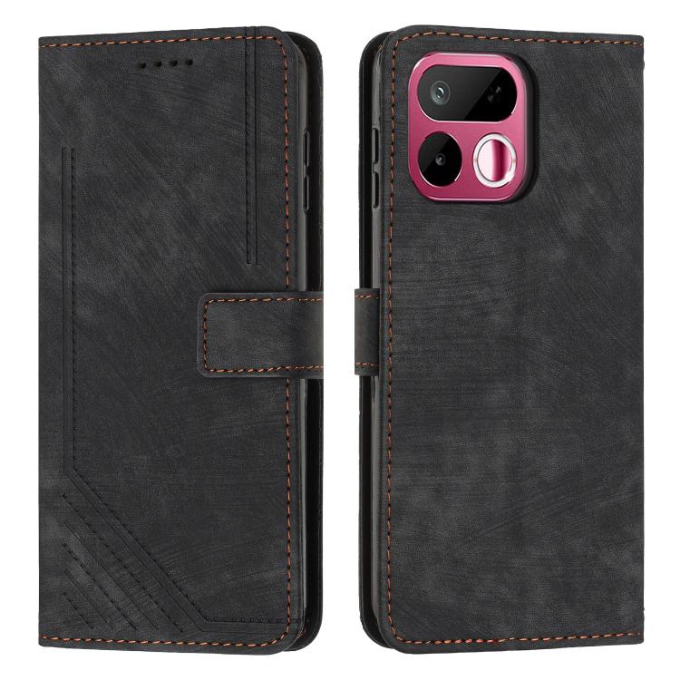 Skin Feel Stripe Pattern Leather Phone Case with Lanyard, For Realme 16T 5G, For Realme P4 Power 5G, For Realme 16 5G, For Realme 16 Pro+ 5G, For Realme 16 Pro 5G, For Realme C85 5G / 15x 5G India, For Realme C85 Pro 4G, For Realme 15T 5G              ...