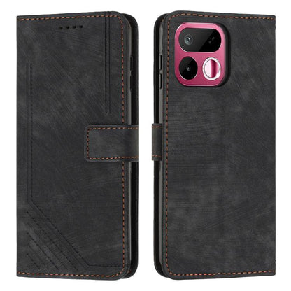 Skin Feel Stripe Pattern Leather Phone Case with Lanyard, For Realme 16T 5G, For Realme P4 Power 5G, For Realme 16 5G, For Realme 16 Pro+ 5G, For Realme 16 Pro 5G, For Realme C85 5G / 15x 5G India, For Realme C85 Pro 4G, For Realme 15T 5G              ...