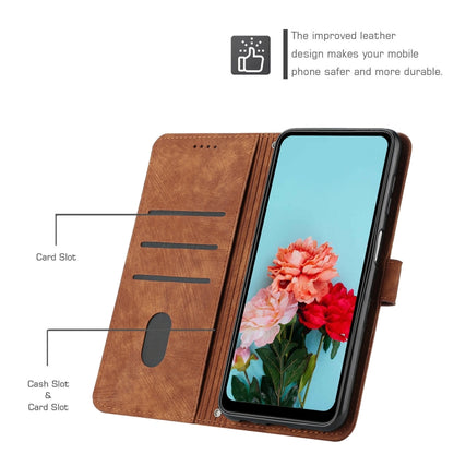 Skin Feel Stripe Pattern Leather Phone Case with Lanyard, For Tecno Camon 20 Premier, For Tecno Pova Neo 3, For Tecno Pova 5 4G, For Tecno Camon 20 Pro 5G, For Tecno Camon 20/Camon 20 Pro 4G