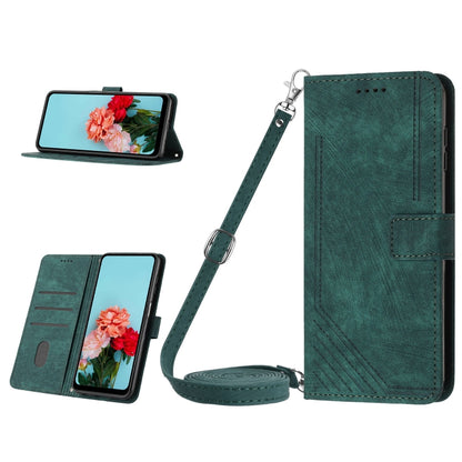 Skin Feel Stripe Pattern Leather Phone Case with Lanyard, For Tecno Camon 20 Premier, For Tecno Pova Neo 3, For Tecno Pova 5 4G, For Tecno Camon 20 Pro 5G, For Tecno Camon 20/Camon 20 Pro 4G