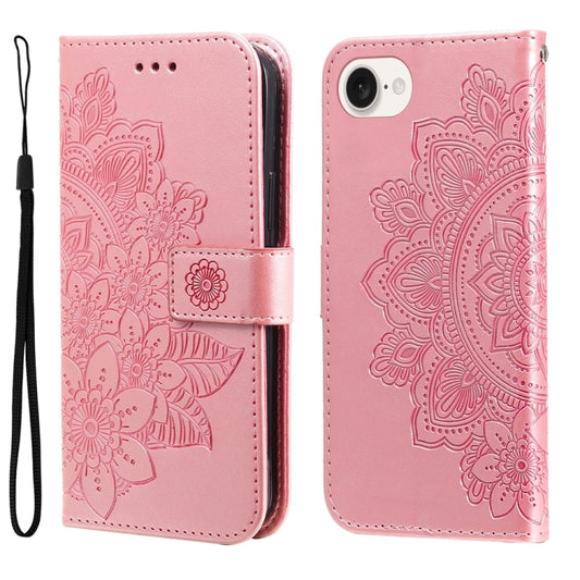 Seven-petal Flowers Embossing Leather Phone Case, For iPhone 17e / 16e, For iPhone 17 Pro Max, For iPhone 17 Pro, For iPhone 17, For iPhone Air, For iPhone 16 Pro Max, For iPhone 16 Pro, For iPhone 16 Plus, For iPhone 16, For iPhone 15 Pro Max         ...