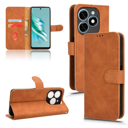 Skin Feel Magnetic Flip Leather Phone Case, For Tecno Spark Go 2025 / Spark Go 1, For Tecno Pop 9, For Tecno Spark Go 5G, For Tecno Camon 30S Pro, For Tecno Pova 6 Neo, For Tecno Camon 30 4G, For Tecno Spark 20 Pro, For Tecno Spark 20, For Tecno Pop 8 ...