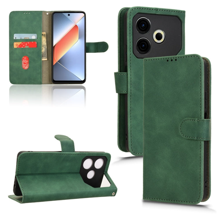 Skin Feel Magnetic Flip Leather Phone Case, For Tecno Spark Go 2025 / Spark Go 1, For Tecno Pop 9, For Tecno Spark Go 5G, For Tecno Camon 30S Pro, For Tecno Pova 6 Neo, For Tecno Camon 30 4G, For Tecno Spark 20 Pro, For Tecno Spark 20, For Tecno Pop 8 ...
