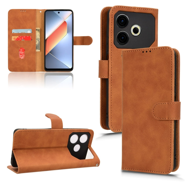 Skin Feel Magnetic Flip Leather Phone Case, For Tecno Spark Go 2025 / Spark Go 1, For Tecno Pop 9, For Tecno Spark Go 5G, For Tecno Camon 30S Pro, For Tecno Pova 6 Neo, For Tecno Camon 30 4G, For Tecno Spark 20 Pro, For Tecno Spark 20, For Tecno Pop 8 ...