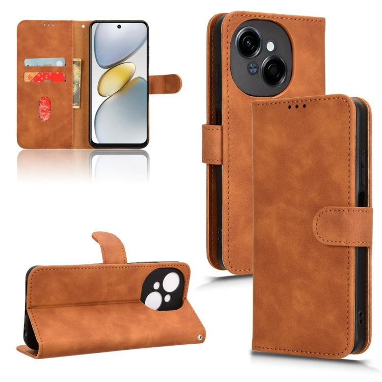 Skin Feel Magnetic Flip Leather Phone Case, For Tecno Spark Go 2025 / Spark Go 1, For Tecno Pop 9, For Tecno Spark Go 5G, For Tecno Camon 30S Pro, For Tecno Pova 6 Neo, For Tecno Camon 30 4G, For Tecno Spark 20 Pro, For Tecno Spark 20, For Tecno Pop 8 ...