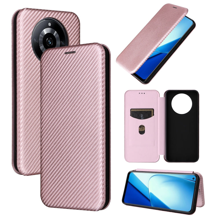 Carbon Fiber Texture Flip Leather Phone Case, For Realme 11 4G Global, For Realme GT5 5G, For Realme 11 5G / 11x, For Realme C53 4G / Narzo N53 4G, For Realme 11 5G, For Realme 11 Pro / 11 Pro+