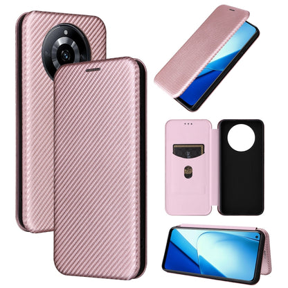 Carbon Fiber Texture Flip Leather Phone Case, For Realme 11 4G Global, For Realme GT5 5G, For Realme 11 5G / 11x, For Realme C53 4G / Narzo N53 4G, For Realme 11 5G, For Realme 11 Pro / 11 Pro+