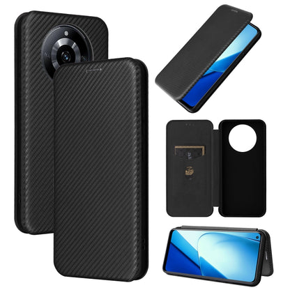 Carbon Fiber Texture Flip Leather Phone Case, For Realme 11 4G Global, For Realme GT5 5G, For Realme 11 5G / 11x, For Realme C53 4G / Narzo N53 4G, For Realme 11 5G, For Realme 11 Pro / 11 Pro+