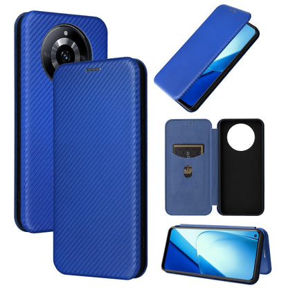 Carbon Fiber Texture Flip Leather Phone Case, For Realme 11 4G Global, For Realme GT5 5G, For Realme 11 5G / 11x, For Realme C53 4G / Narzo N53 4G, For Realme 11 5G, For Realme 11 Pro / 11 Pro+