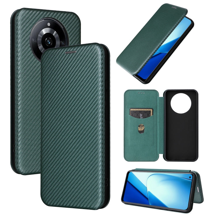 Carbon Fiber Texture Flip Leather Phone Case, For Realme 11 4G Global, For Realme GT5 5G, For Realme 11 5G / 11x, For Realme C53 4G / Narzo N53 4G, For Realme 11 5G, For Realme 11 Pro / 11 Pro+